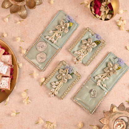 Pastel Blue Tri-Fold Coin/Ginni Holders (Set of 2)