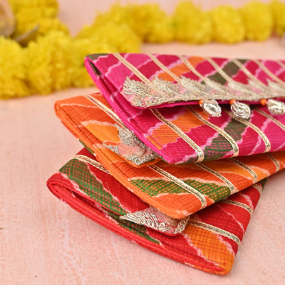 Banaavat Essence Gota Lehriya Envelope – Foam Padded (7.5"x4.5")