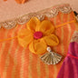 Banaavat Essence Dual Fabric Favor Potli – Floral Drawstring (6"x7")