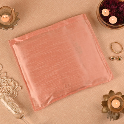Banaavat Essence Trousseau Saree Cover – Transparent Lace Front & Dupion Silk Back (40x40 cm)