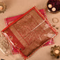 Banaavat Essence Trousseau Saree Cover – Transparent Front & Dupion Silk Back (40x40 cm)